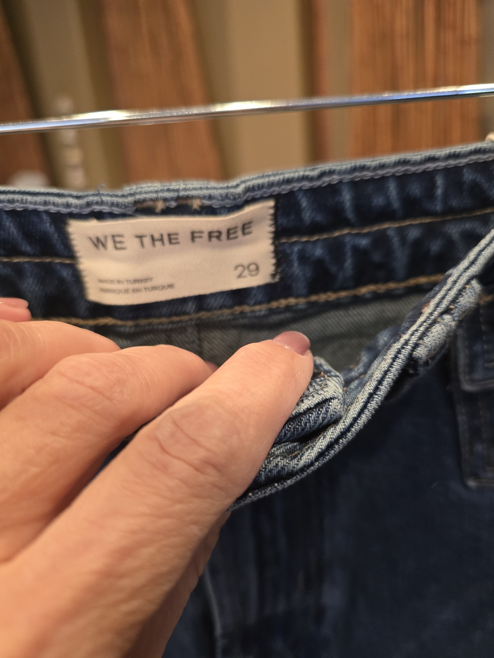 We The Free High-Rise Wide-Leg Blue Denim Jeans - Picture 4 of 8